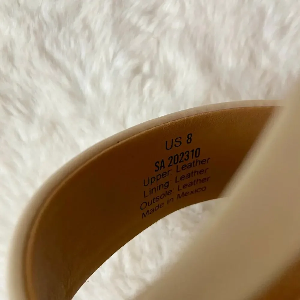 Nisolo Ivory Stella Go-To Block Heel Sandal Size 8